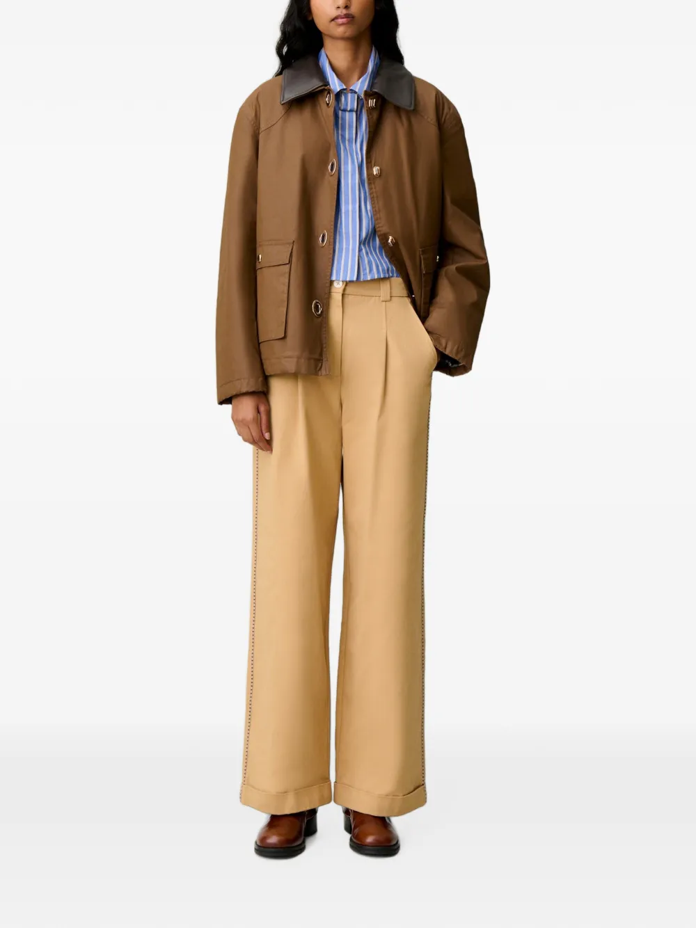 Claudie Pierlot Straight plooibroek Beige