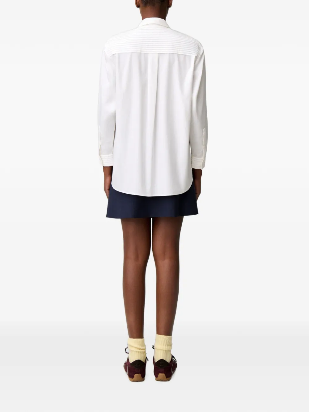 Claudie Pierlot Claudie popeline blouse met borduurwerk Wit