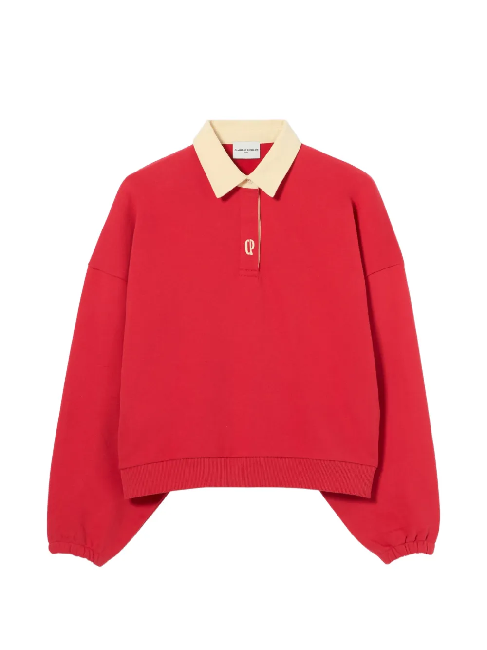 Claudie Pierlot Felpa con logo ricamato - Rosso
