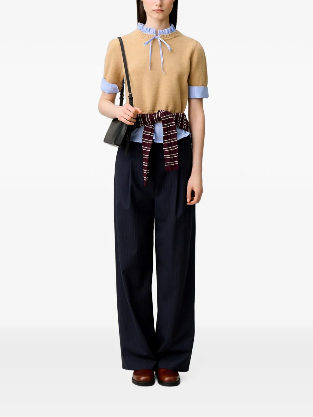 Claudie Pierlot Gestreepte trui Beige
