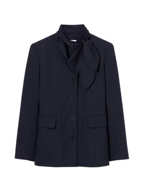 Claudie Pierlot blazer rayé à col noué