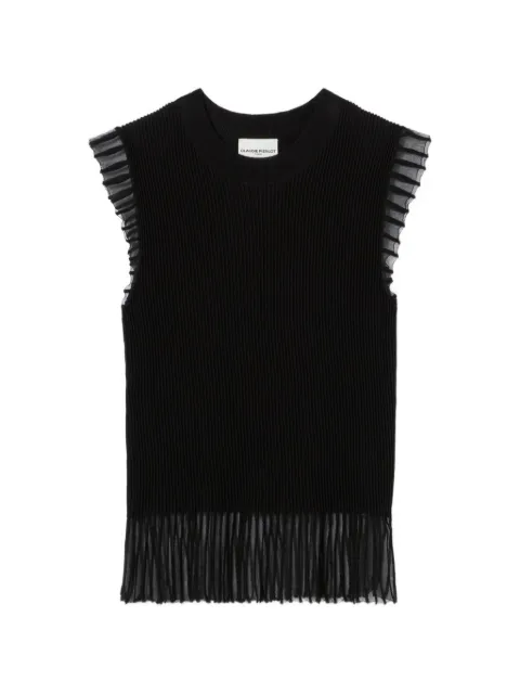Claudie Pierlot high-neck knitted top