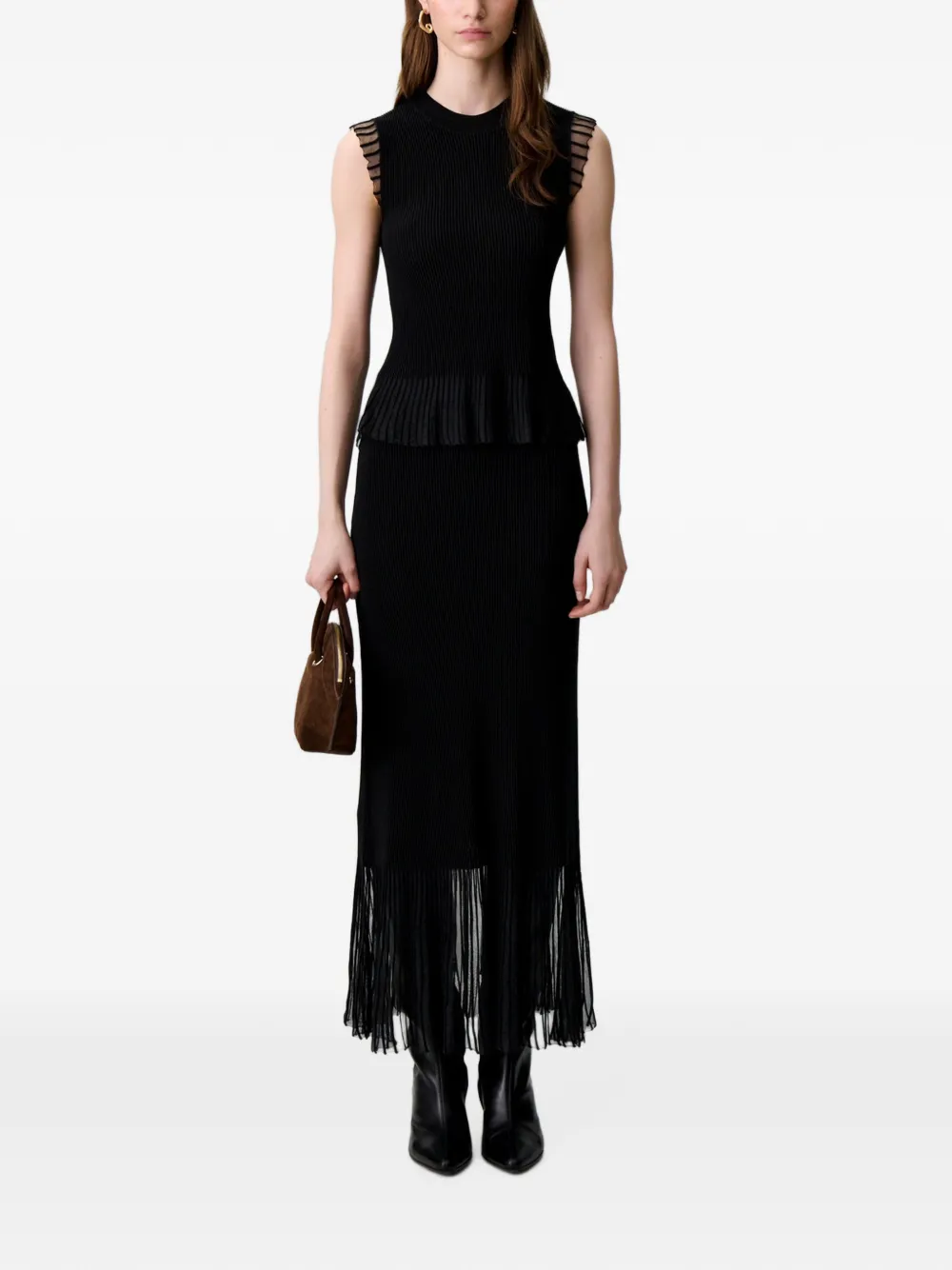 Claudie Pierlot Top met hoge hals Zwart