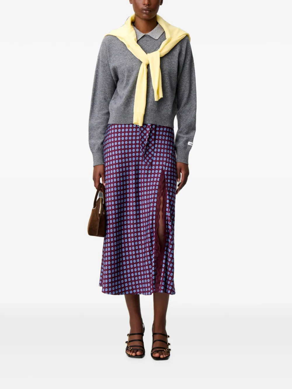 Claudie Pierlot Sweater met V-hals Grijs