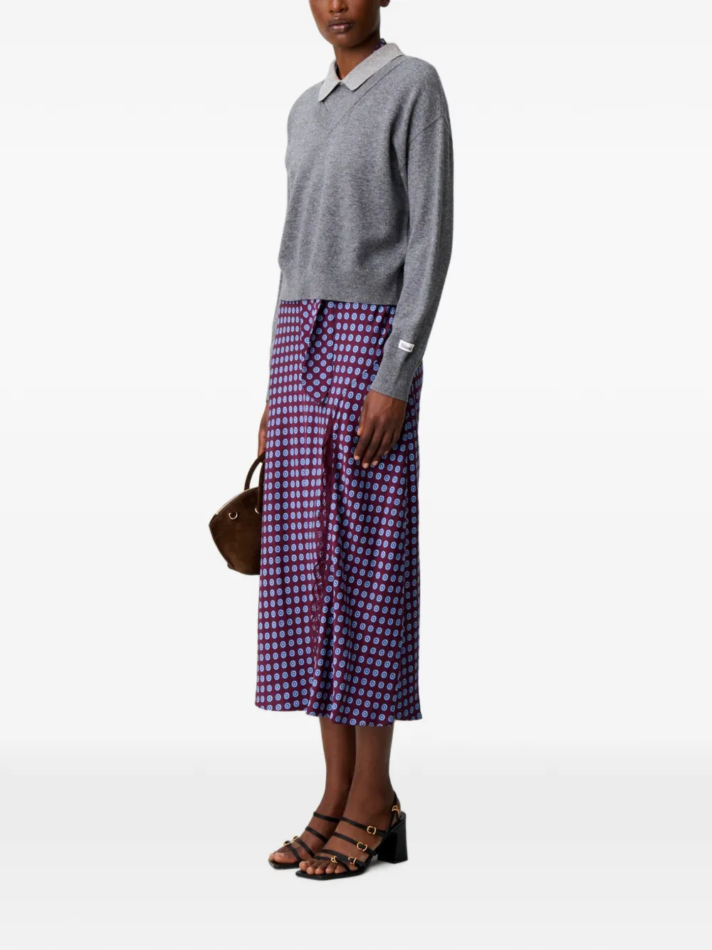 Claudie Pierlot Sweater met V-hals Grijs