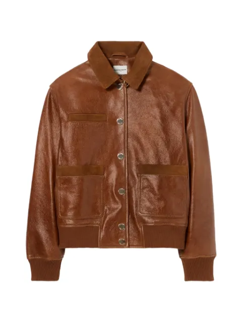Claudie Pierlot point-collar leather jacket