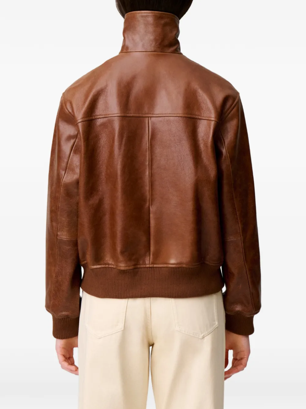 Claudie Pierlot Leren jack Bruin