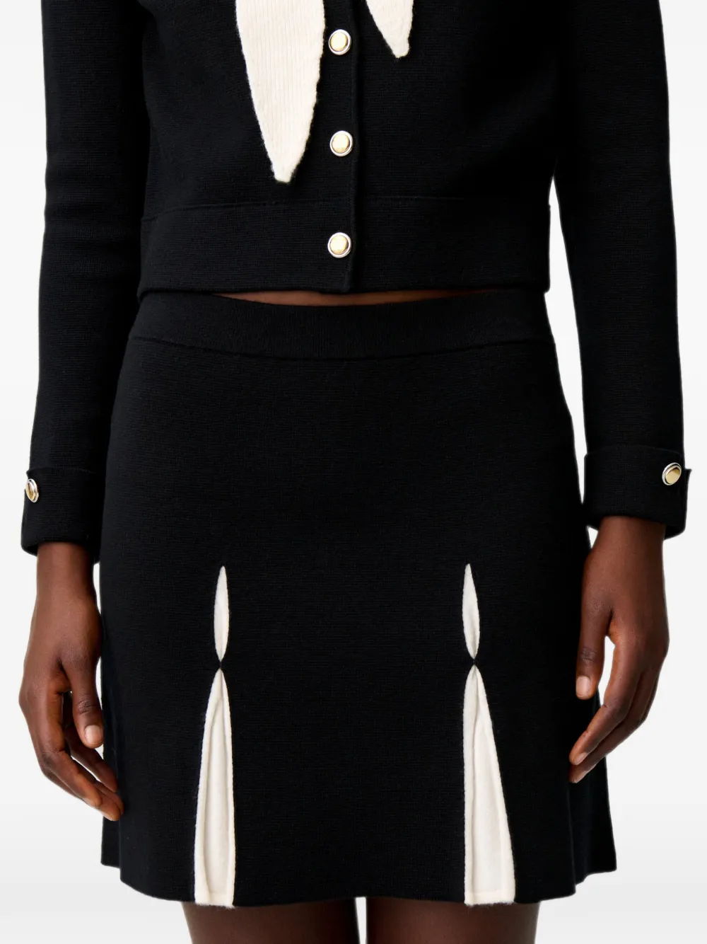 Claudie Pierlot Gebreide mini-rok Zwart