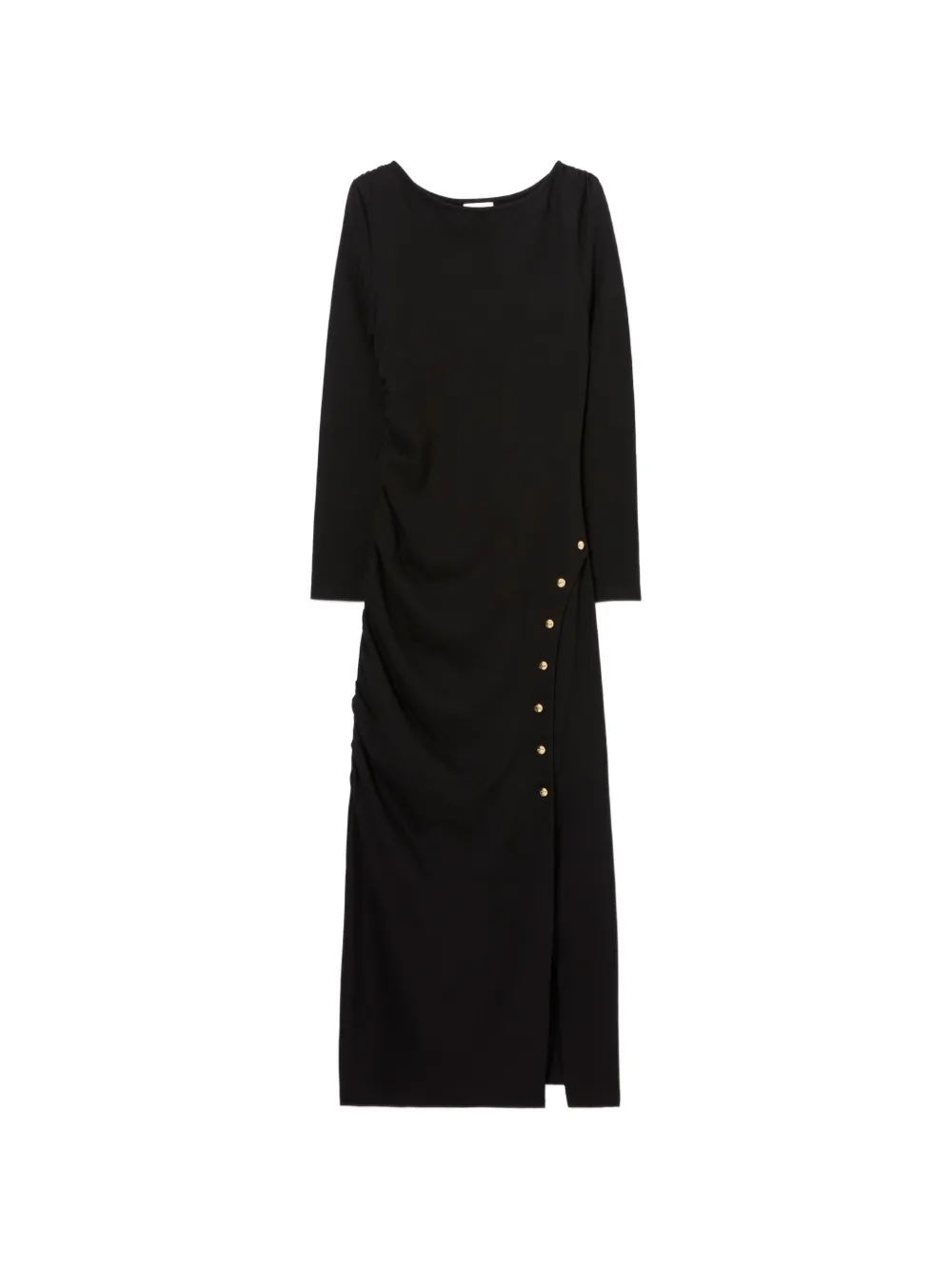 Claudie Pierlot long fitted jersey dress Zwart