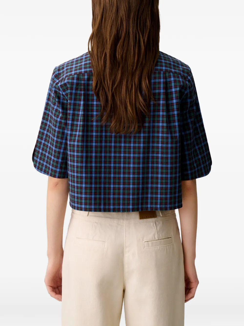 Claudie Pierlot Geruite blouse Groen