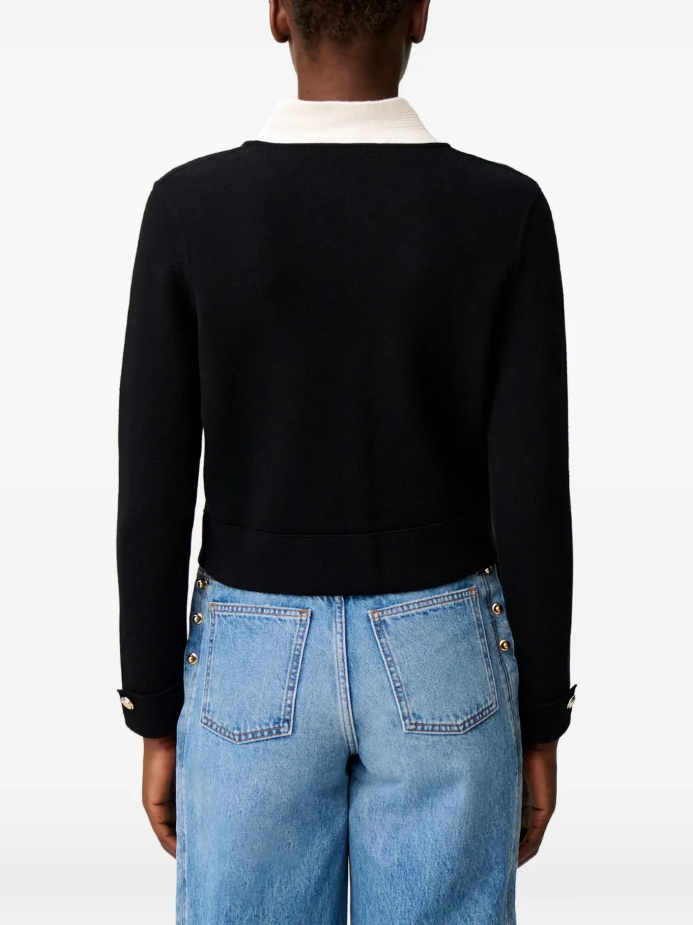 Claudie Pierlot Grofgebreid vest Zwart