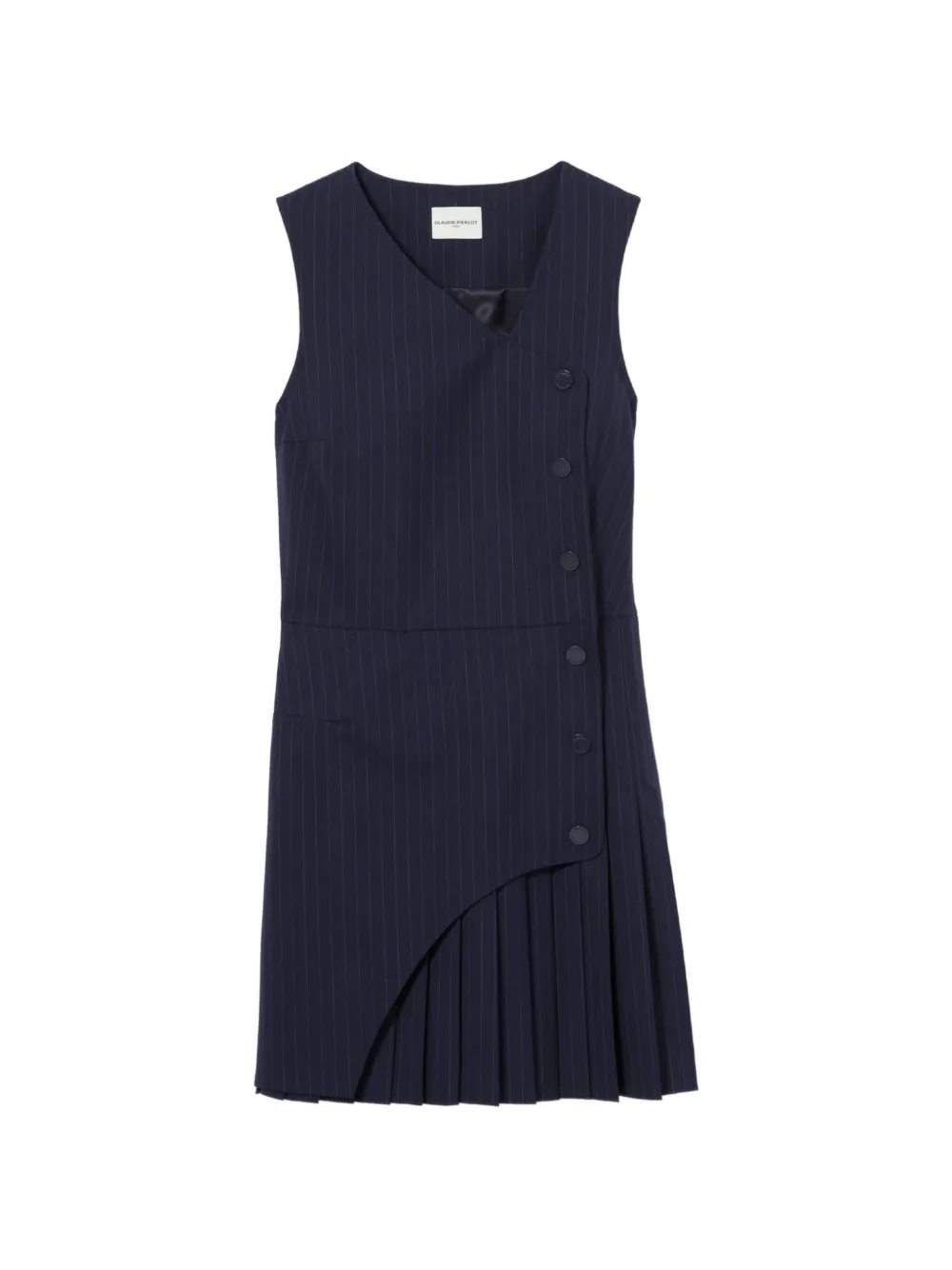 Claudie Pierlot Abito smanicato gessato - Blu