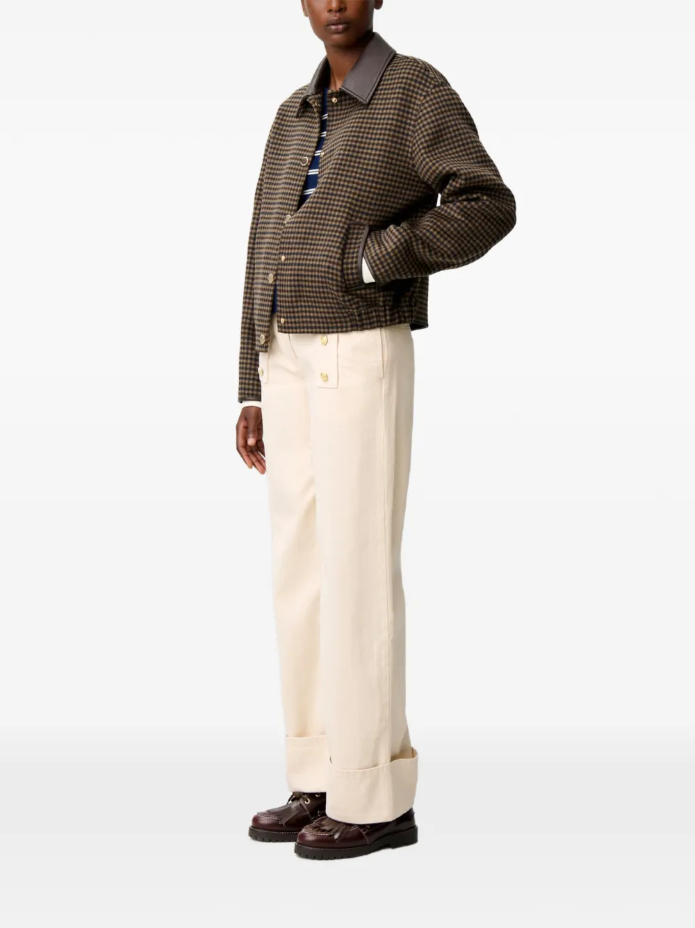 Claudie Pierlot Korte jas van wolblend Bruin