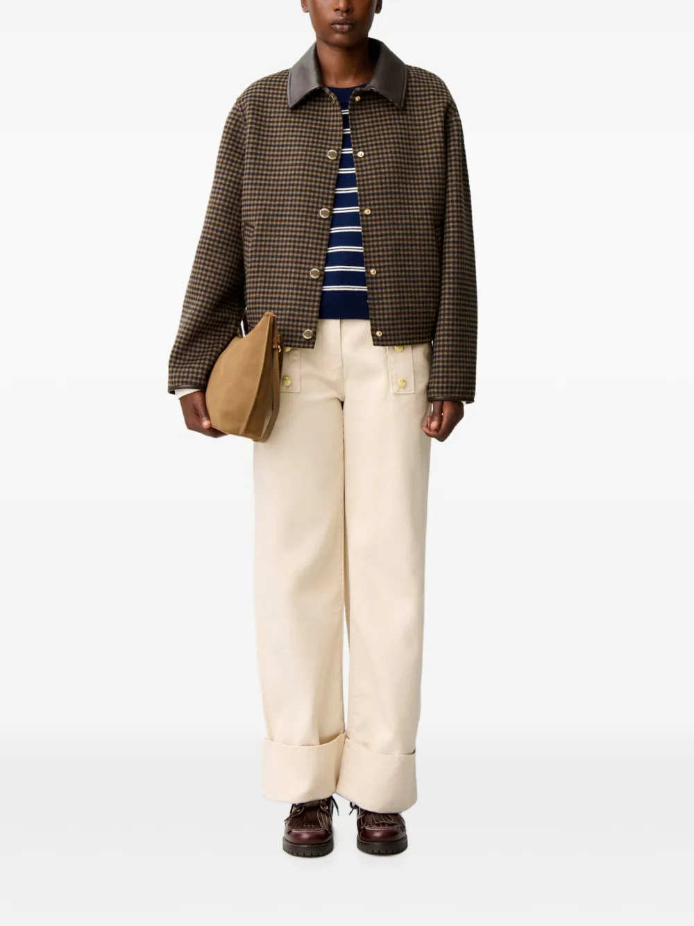Claudie Pierlot Korte jas van wolblend Bruin