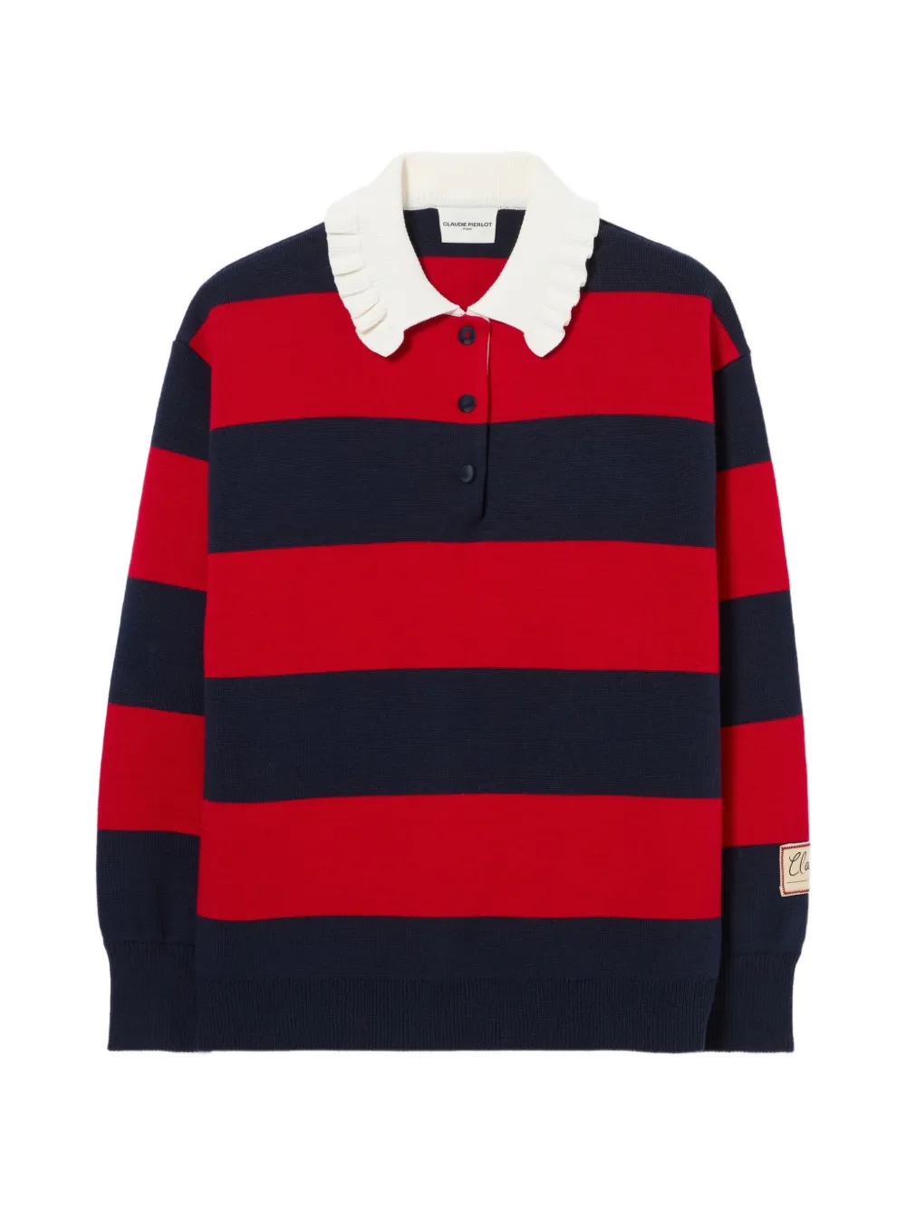 Claudie Pierlot knitted rugby polo jumper