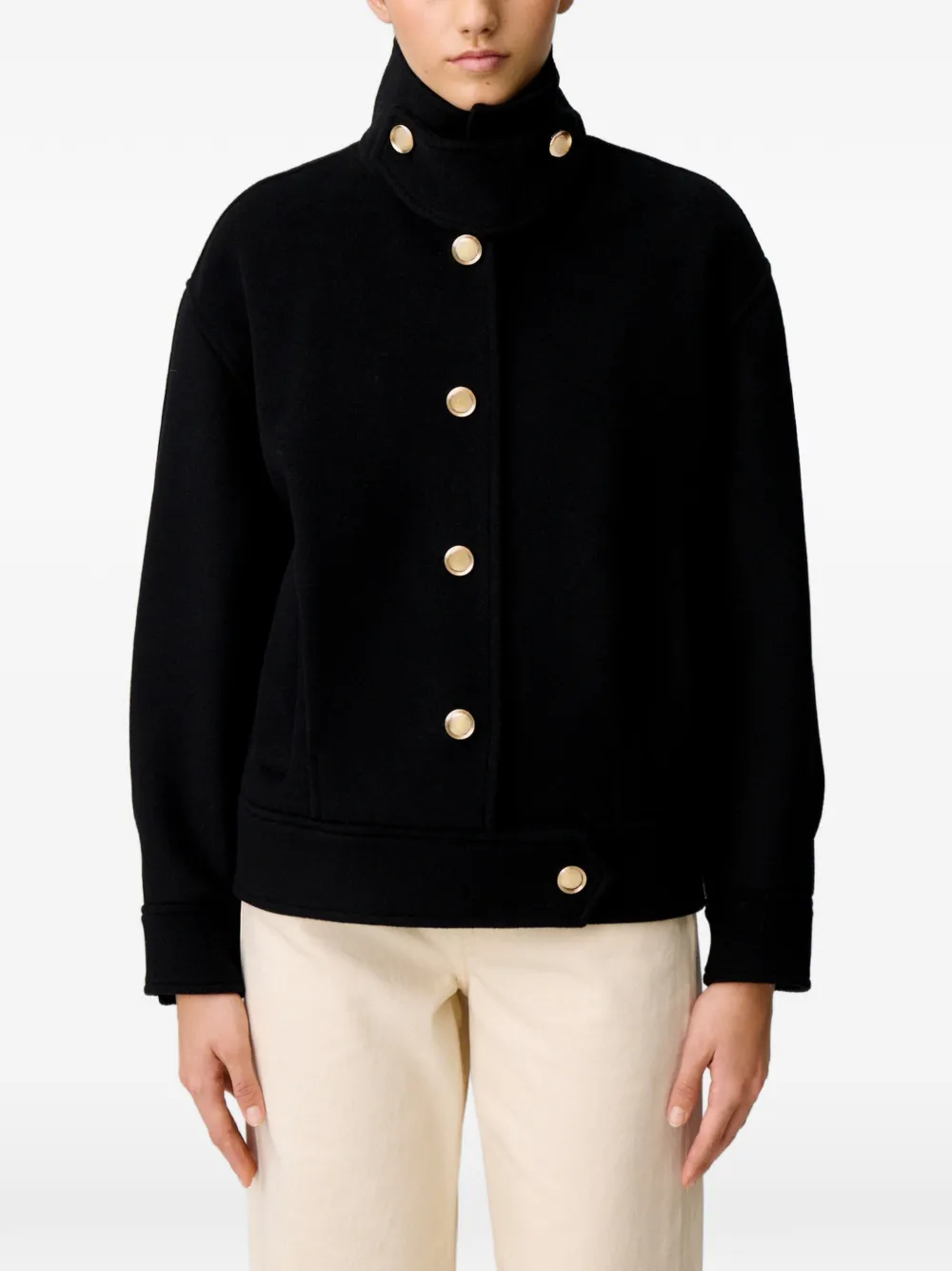 Claudie Pierlot Korte blousonjas Zwart