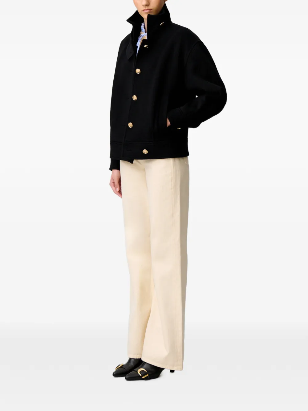 Claudie Pierlot Korte blousonjas Zwart