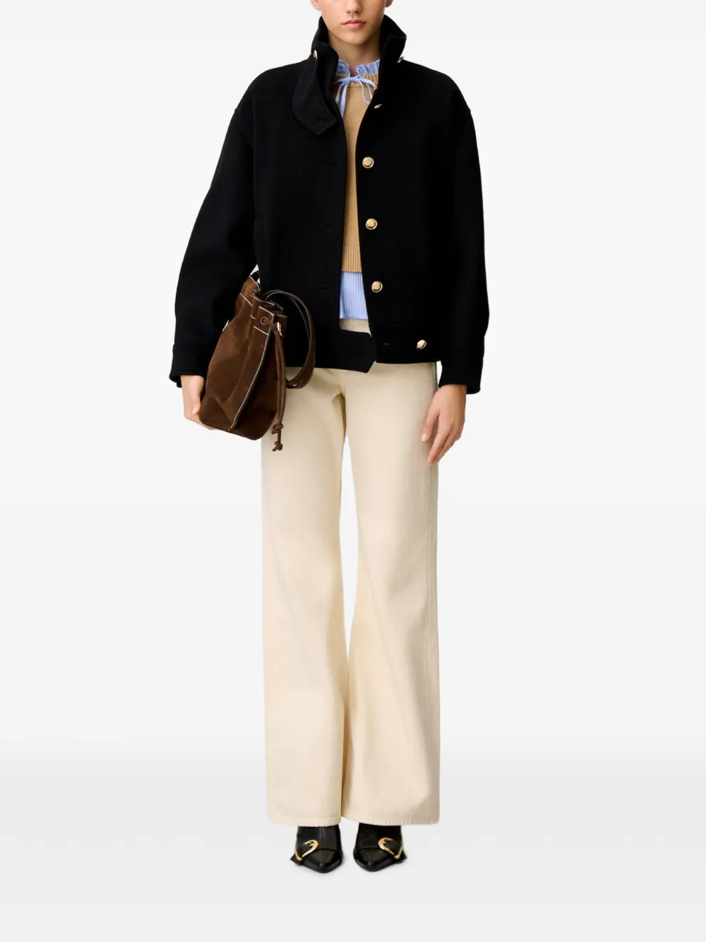 Claudie Pierlot Korte blousonjas Zwart