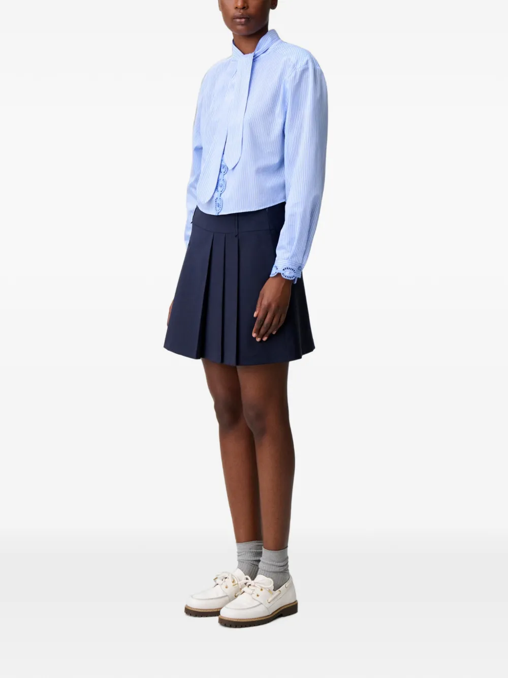 Claudie Pierlot Mini-rok van wolblend Blauw
