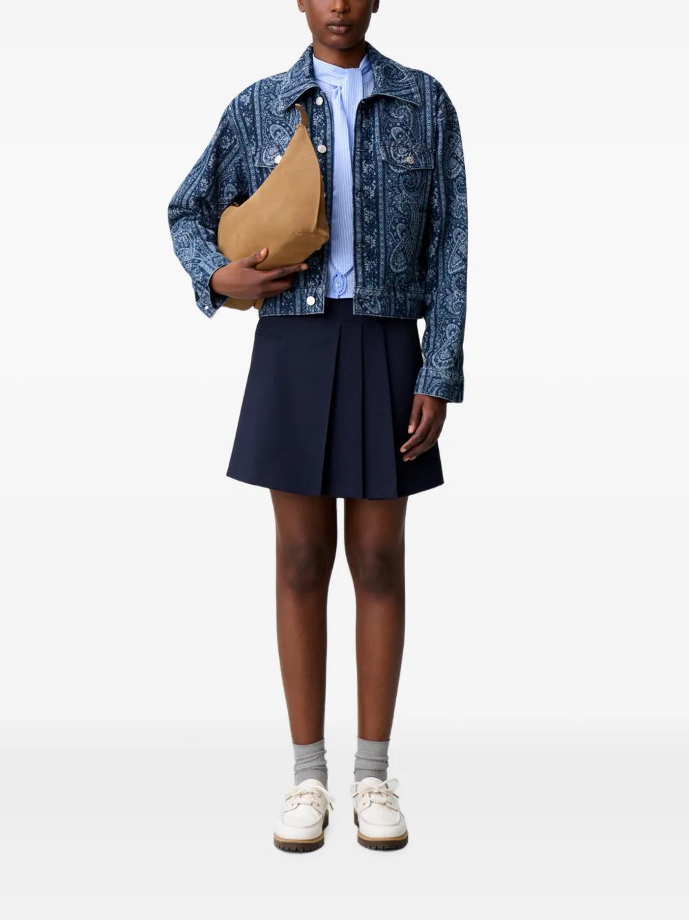 Claudie Pierlot Mini-rok van wolblend Blauw
