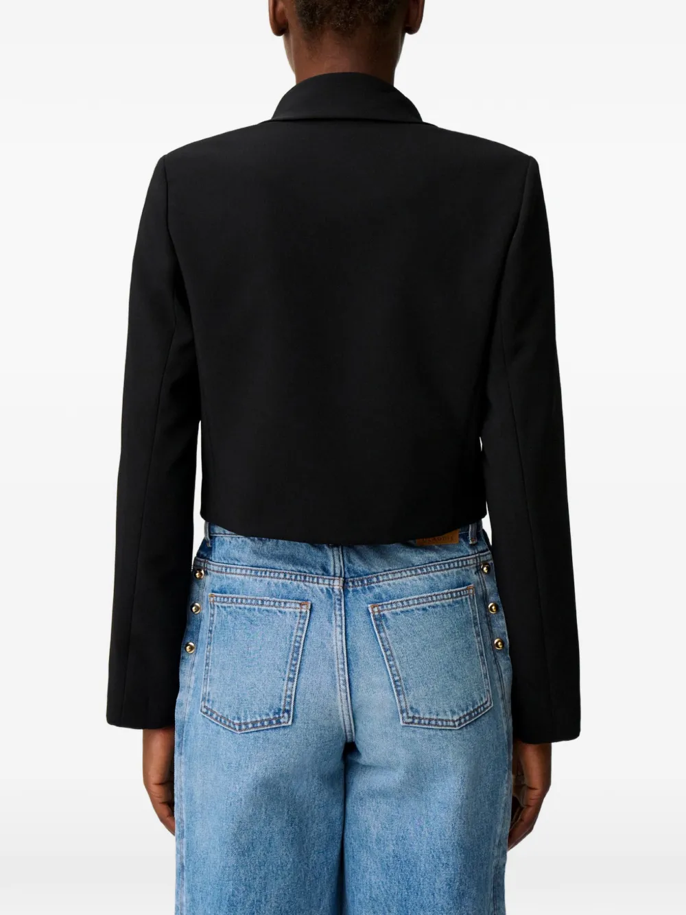 Claudie Pierlot Jack met afneembare sjaalkraag Zwart