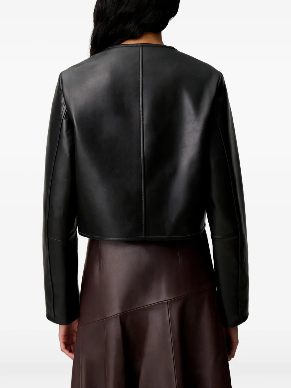 Claudie Pierlot Leren jack Zwart