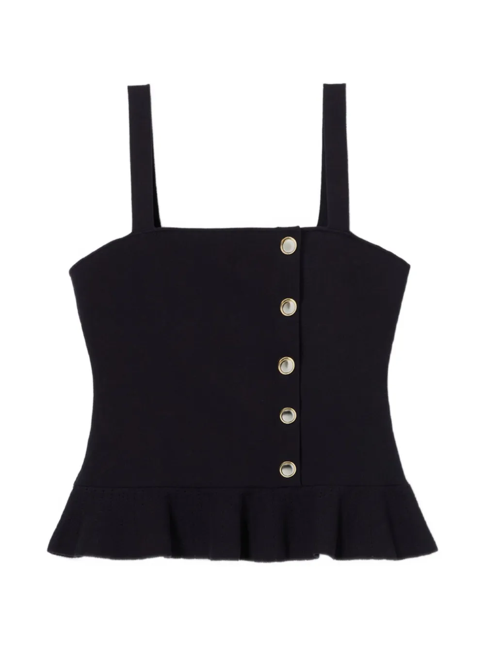 Claudie Pierlot ruffled knitted top - Blu