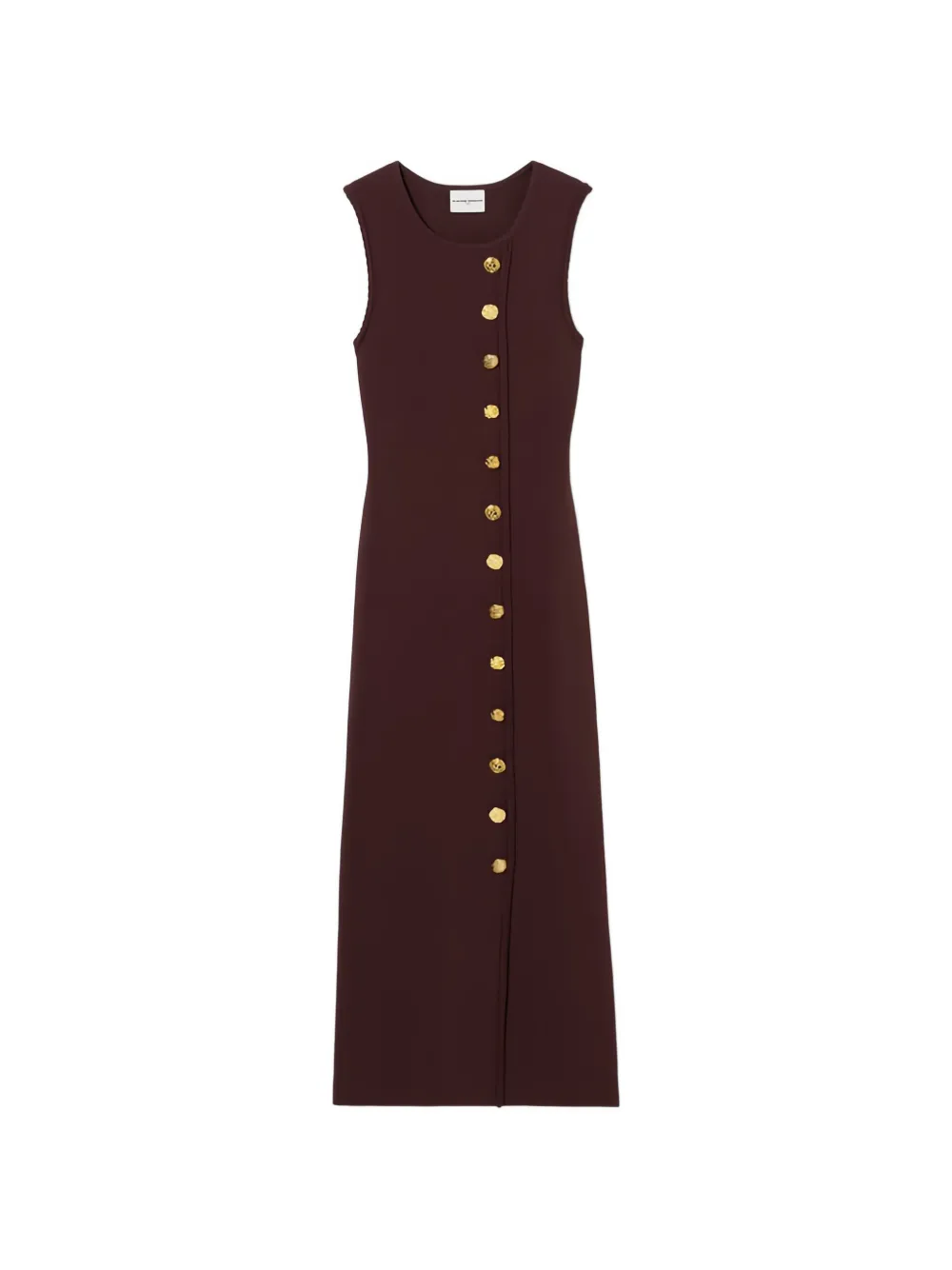 Claudie Pierlot button-embellished knitted dress - Marrone