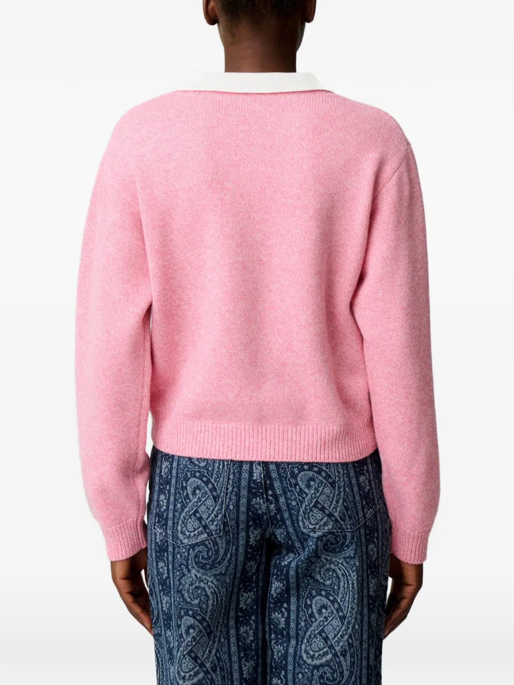 Claudie Pierlot Gebreide trui met afneembare kraag Roze