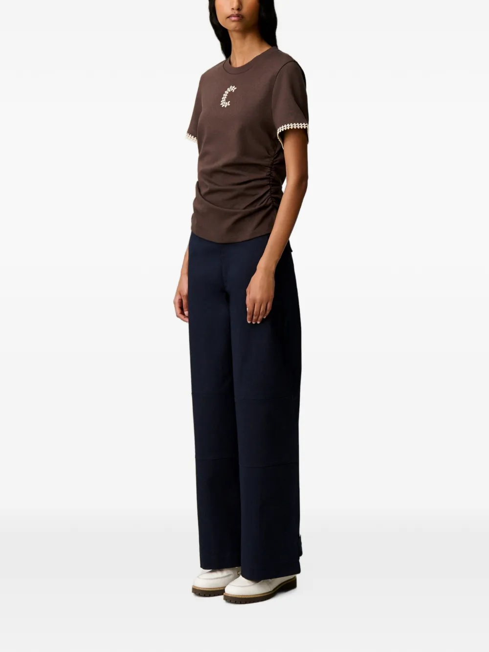 Claudie Pierlot T-shirt met korte mouwen Bruin