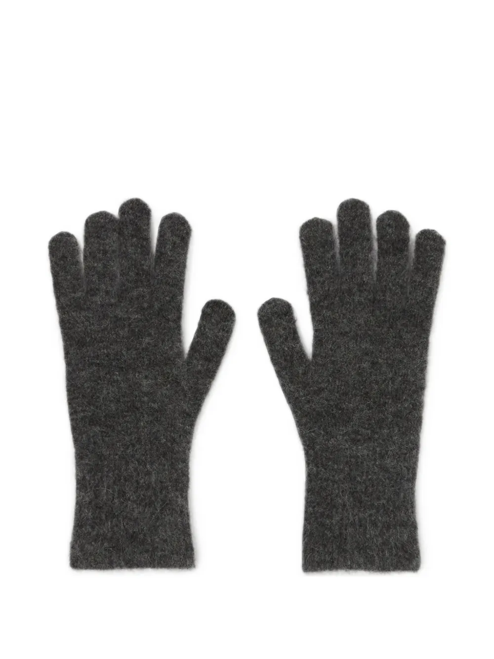 Claudie Pierlot Brushed-knit Gloves In Gray