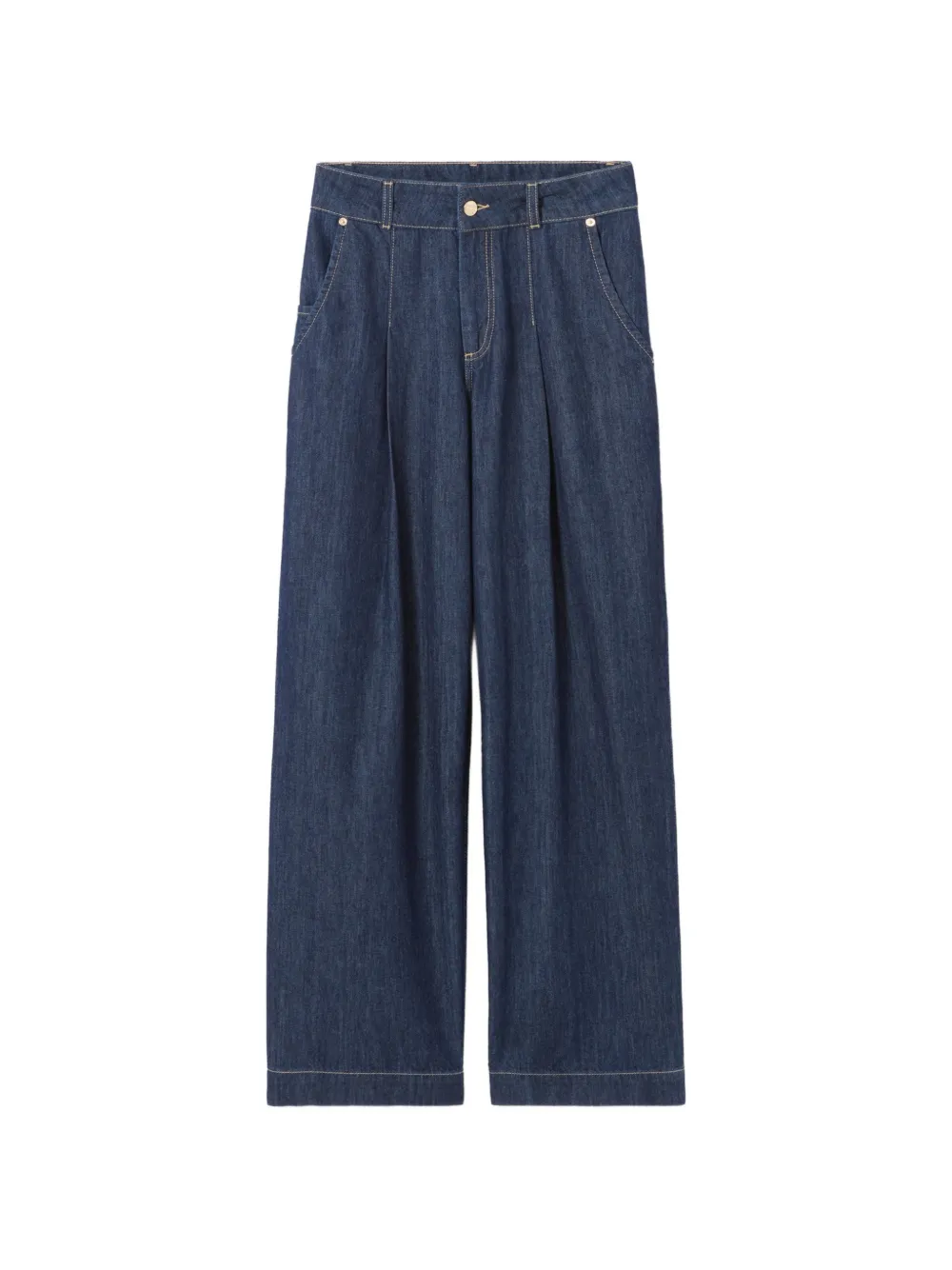 Claudie Pierlot pleated wide-leg jeans - Blau