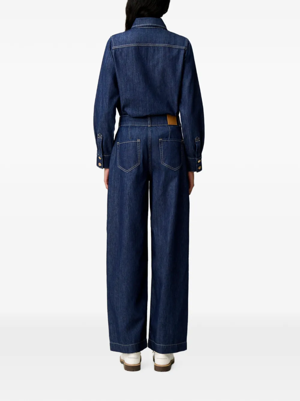 Claudie Pierlot Jeans met wijde pijpen Blauw