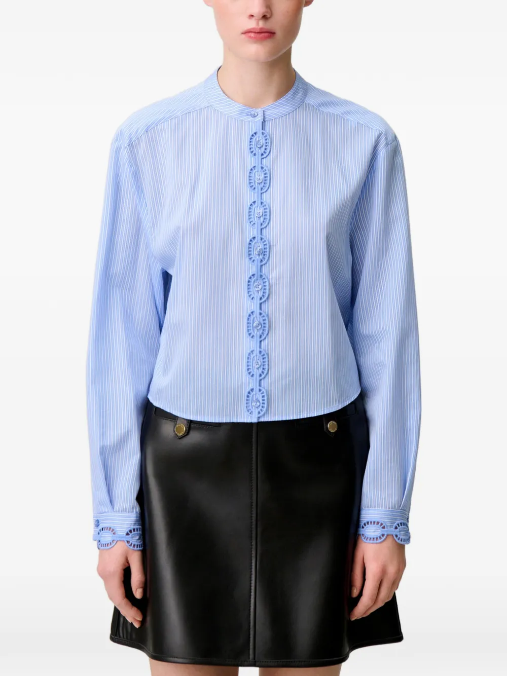 Claudie Pierlot Gestreept overhemd Blauw