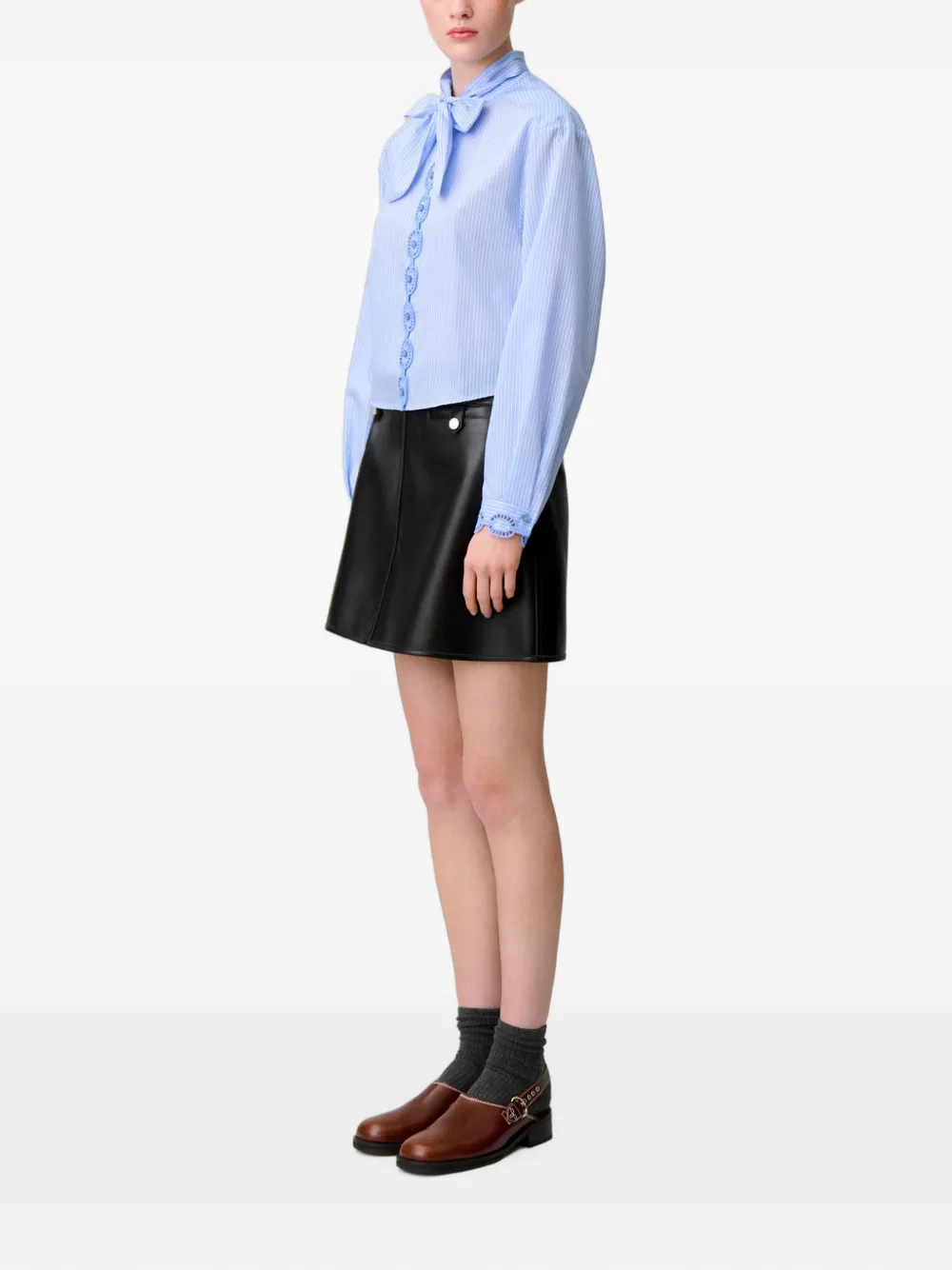 Claudie Pierlot Gestreept overhemd Blauw