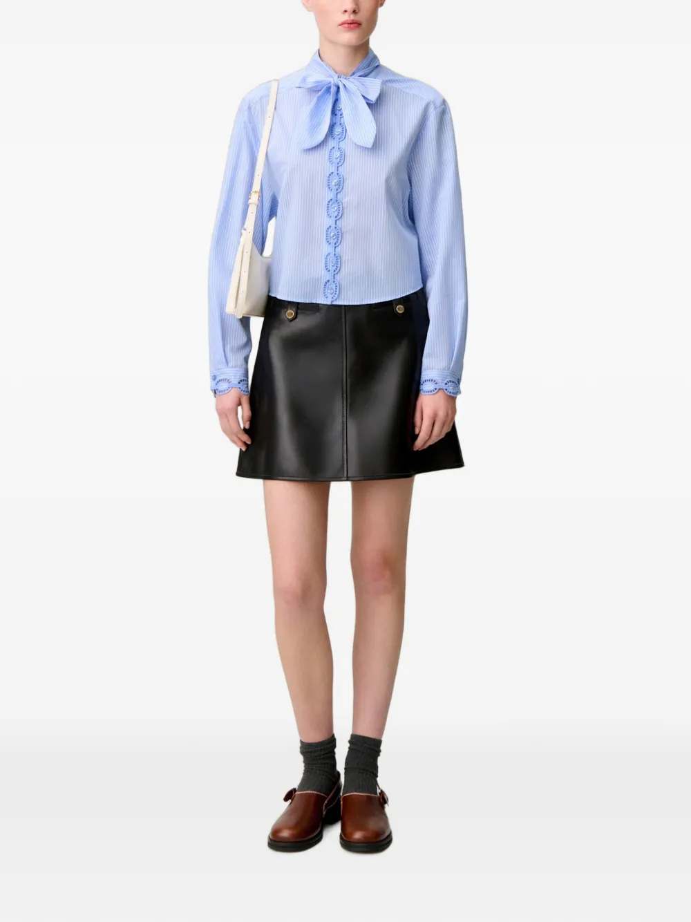 Claudie Pierlot Gestreept overhemd Blauw