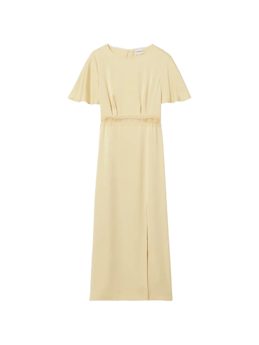 Claudie Pierlot lace-trim open-back midi dress - Gelb