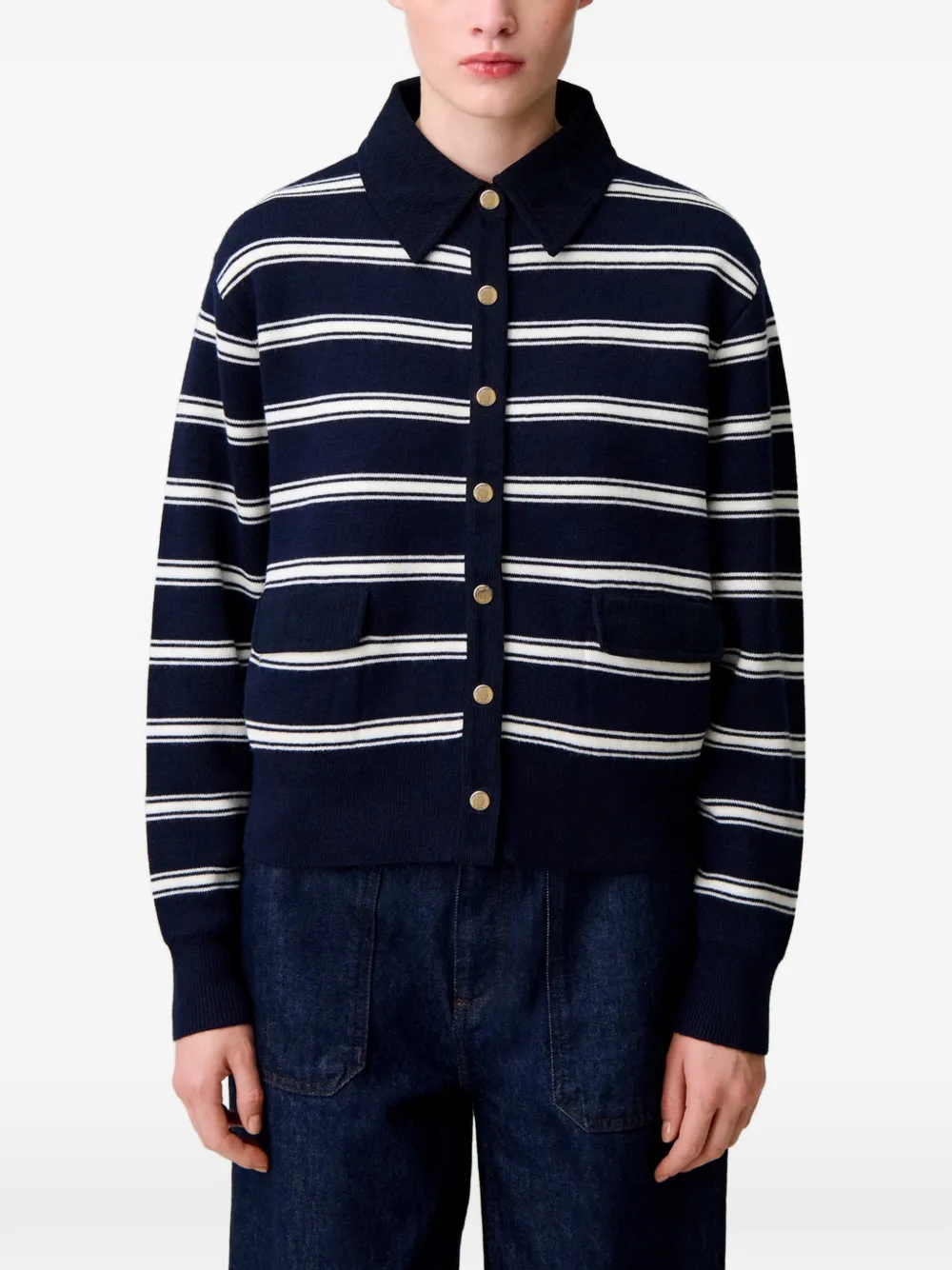 Claudie Pierlot Gestreept vest Blauw