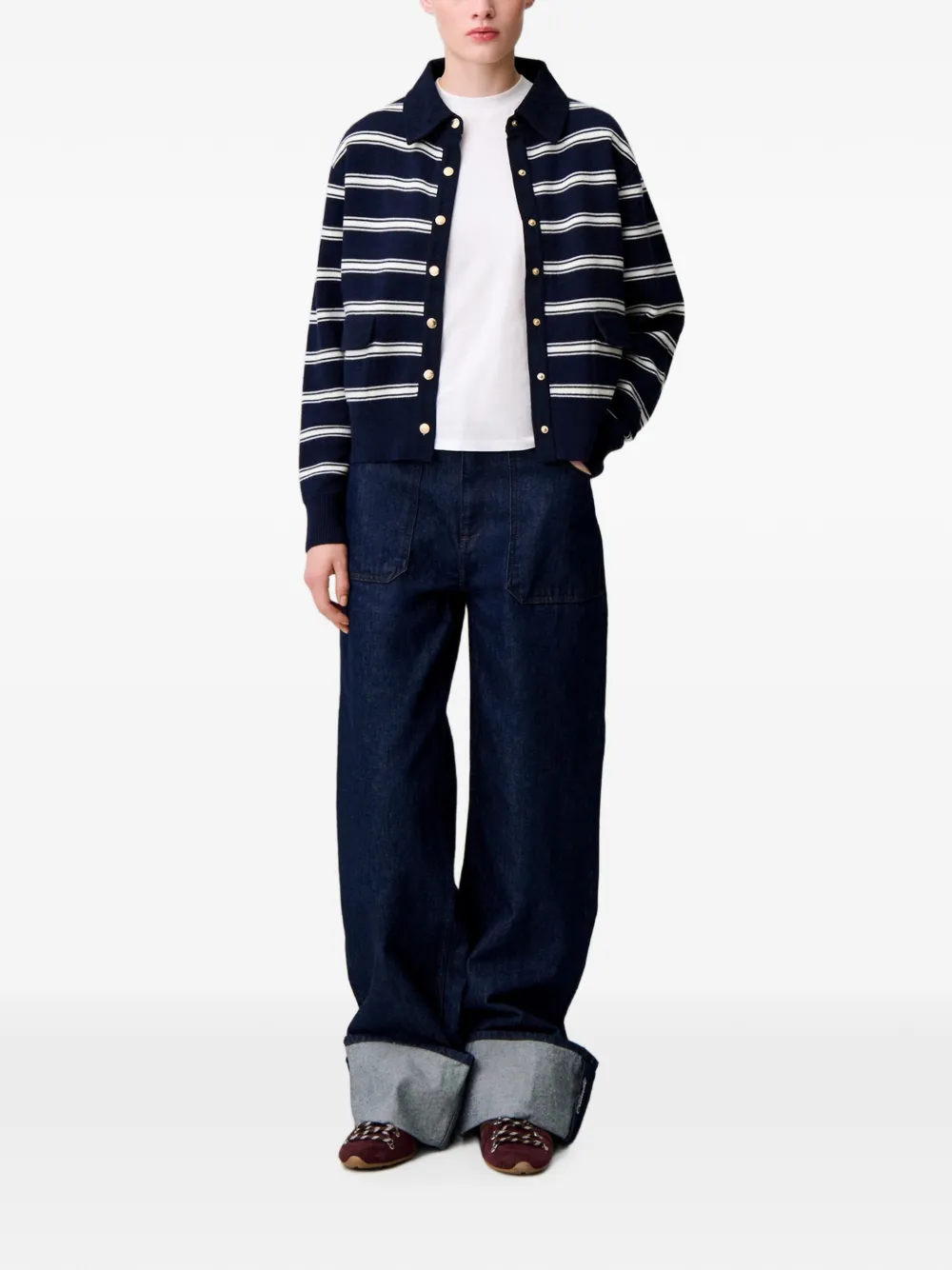 Claudie Pierlot Gestreept vest Blauw