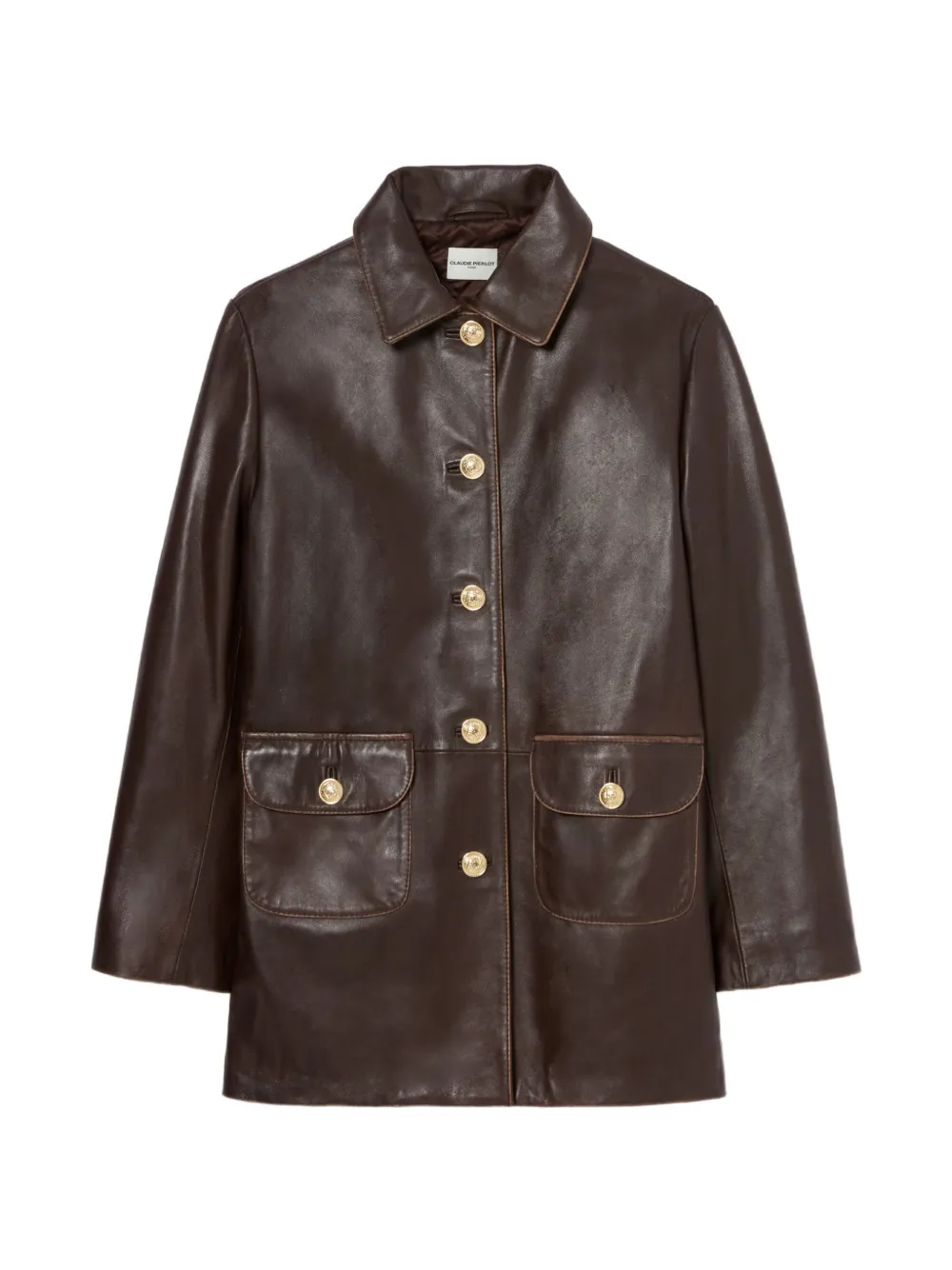 Claudie Pierlot button-up leather jacket