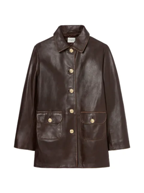 Claudie Pierlot button-up leather jacket