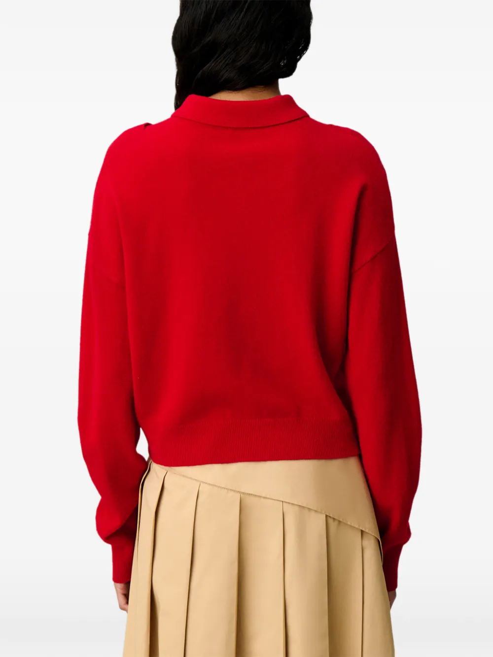 Claudie Pierlot Wollen trui met V-hals Rood