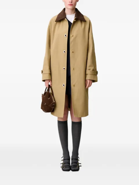 Claudie Pierlot  탈부착 벨벳 카라 트렌치