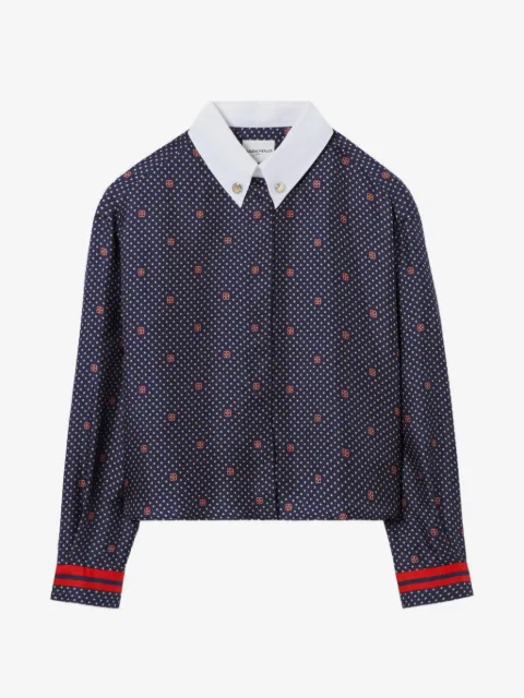 Claudie Pierlot camisa de seda estampada