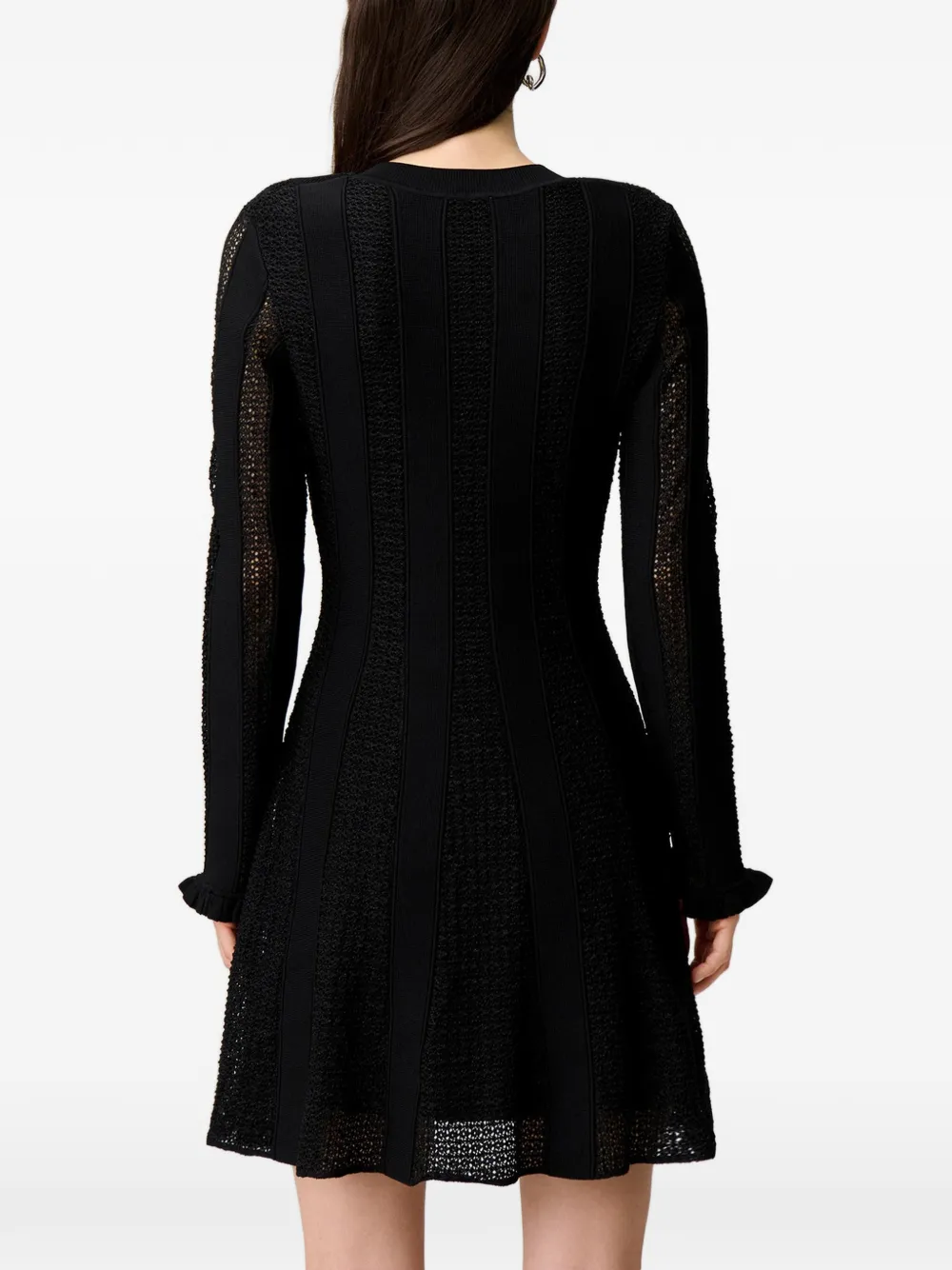 Claudie Pierlot Gebreide lurex skaterjurk Zwart