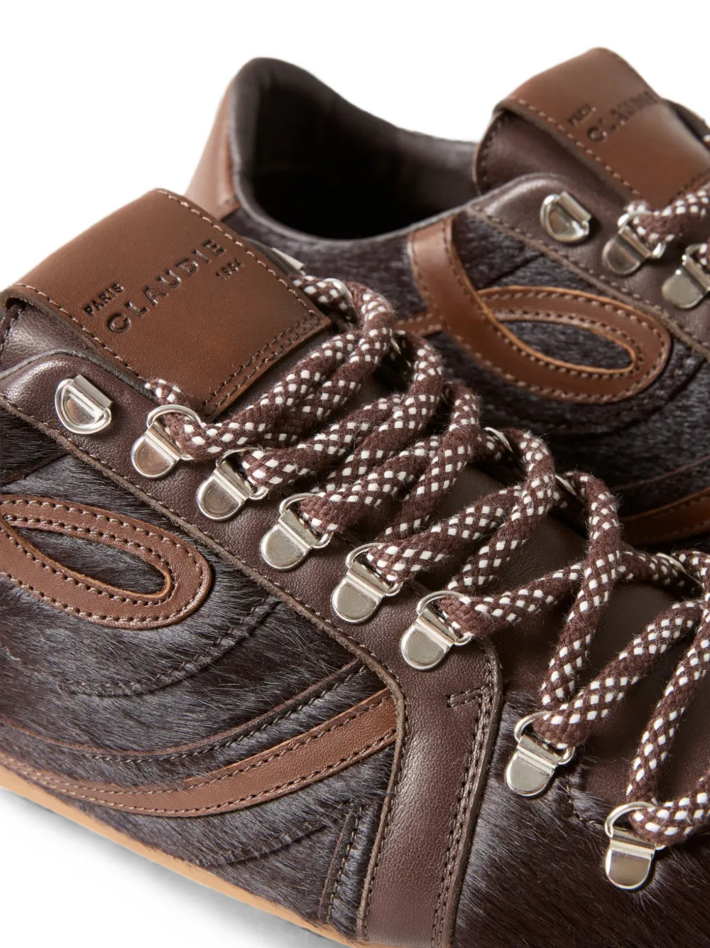 Claudie Pierlot Swing sneakers met chocoladekleur Bruin