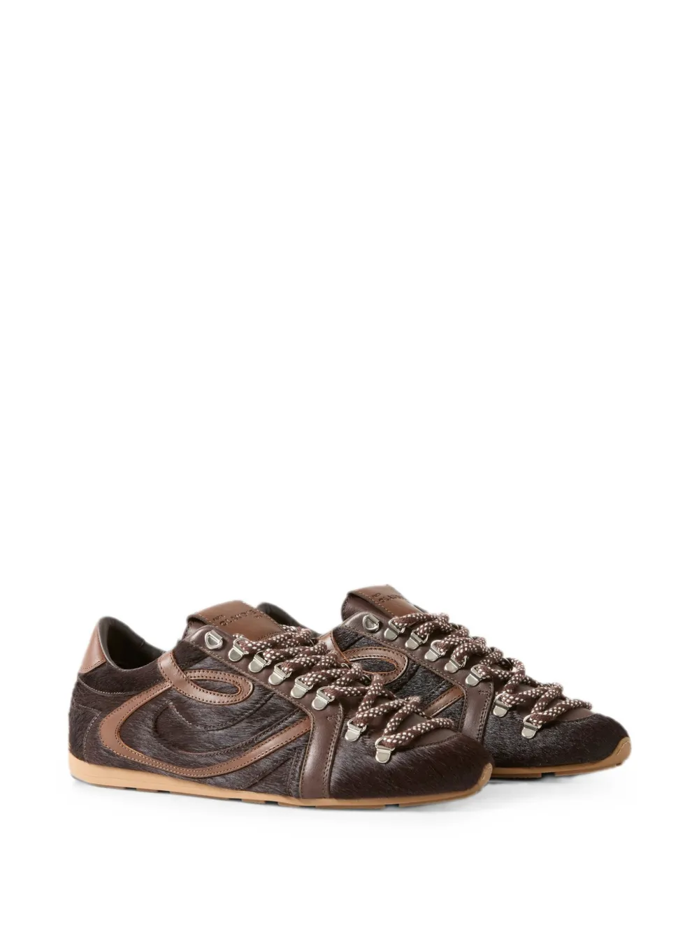 Claudie Pierlot Swing sneakers met chocoladekleur Bruin