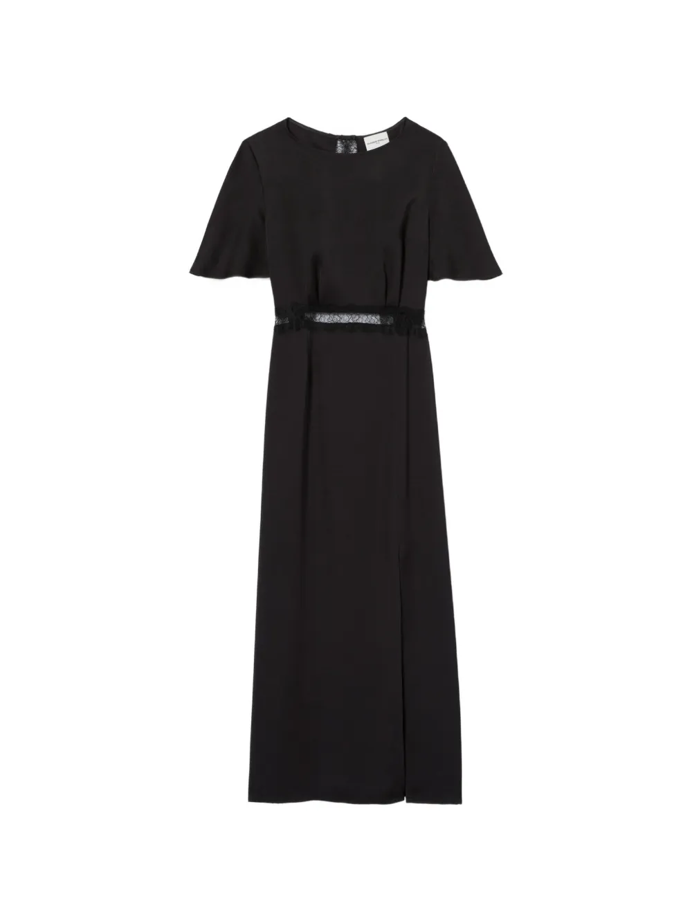 Claudie Pierlot lace-trim open-back maxi dress - Nero