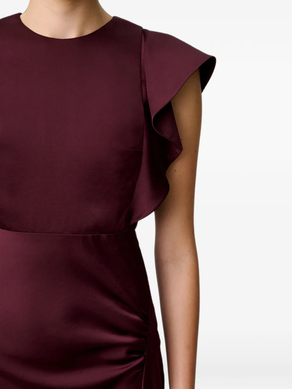 Claudie Pierlot Satijnen maxi-jurk met split Rood
