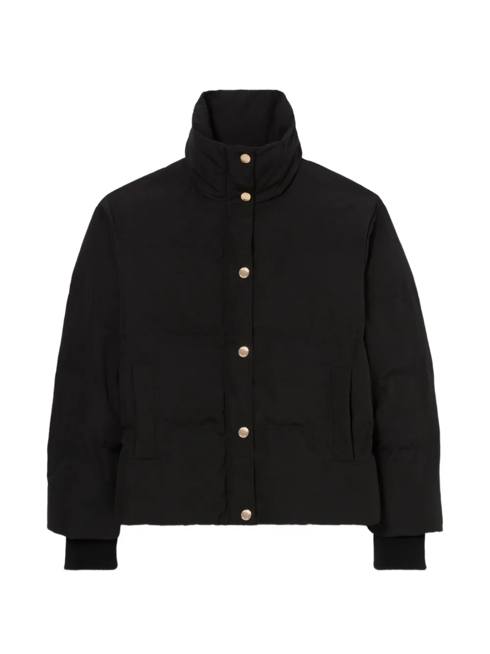 Claudie Pierlot doudoune courte oversize à col montant - Noir